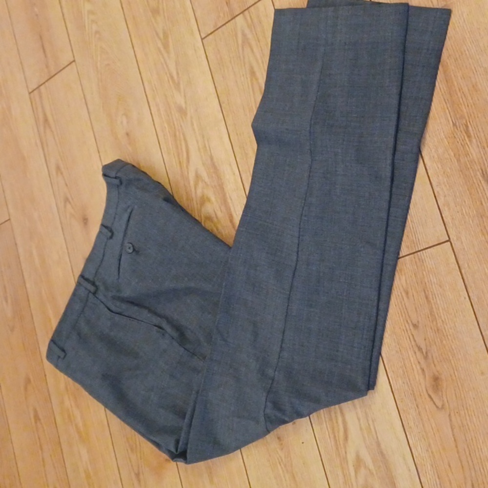 J.Hilburn 36 W Pants Dress FLAT Front Mid-rise fit Gray EUC